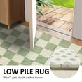 thumbnail image 3 of Kzaei Checkered Sage Green 5'x7' Area Rug for Living Room, Geometric Diamond Dot Modern Soft Low-Pile Girls Rug Entryway Non-Slip TPE Backing, 3 of 6