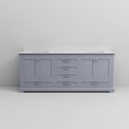 thumbnail image 3 of Dark Grey Double Bath Vanity 80 In. W X 22 D With White Quartz - Solid Wood Integrated Continuously Soft Close Condensation Scratch And Stain Surface Plentiful Storage 2 Cabinets, 6 Drawers & Open, 3 of 7