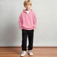 thumbnail image 5 of OGLCCG Hoodies for Boys Size 4-5,Boys Waffle Pullover Hoodie Kids Long Sleeve Half Zip Hooded Sweatshirts with Pocket,Pink, 5 of 5