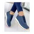 thumbnail image 3 of Fangasis Ladies Comfort Casual Shoes Non-Slip Lightweight Flats Driving Loafers Blue 6.5, 3 of 3