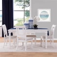 thumbnail image 3 of Pemberly Row Eggshell White Wood Coastal Style Dining Chair - Set of 2, 3 of 7