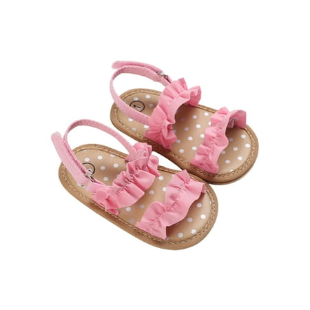 

Nituyy Baby Beach Shoes Infants Anti-Slip Home Girls Patch Color Sandbeach Sports Infant Sandals