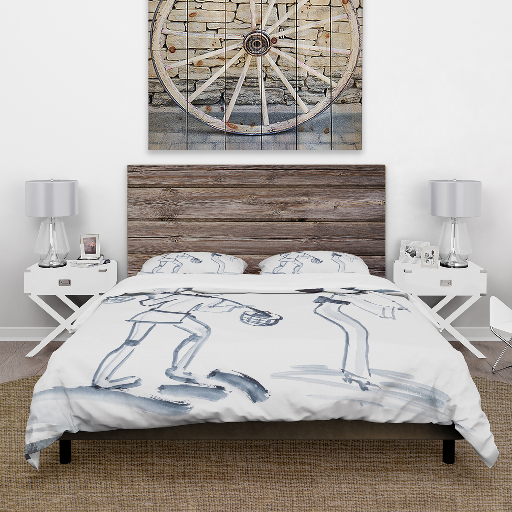 Designart 'Japanese woman with umbrella' Glamour Duvet Cover Set