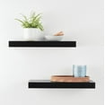 thumbnail image 3 of (4 pack) Mainstays Black 16.5" Wood Floating Shelves, Set of 2, 3 of 10