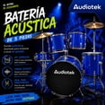thumbnail image 2 of Bateria Acustica Audiotek  23 Pul 5 Piezas Azul Platillos Atriles Bombo, 2 of 6