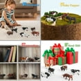 thumbnail image 7 of Mini Tudou Cow Figure 12 Pcs Animal Figurines Farm Toy Set, Cool Cake Topper & Exhibits Fun Educational Play Toy For Boys Girls & Kids Ages 3+, 7 of 7