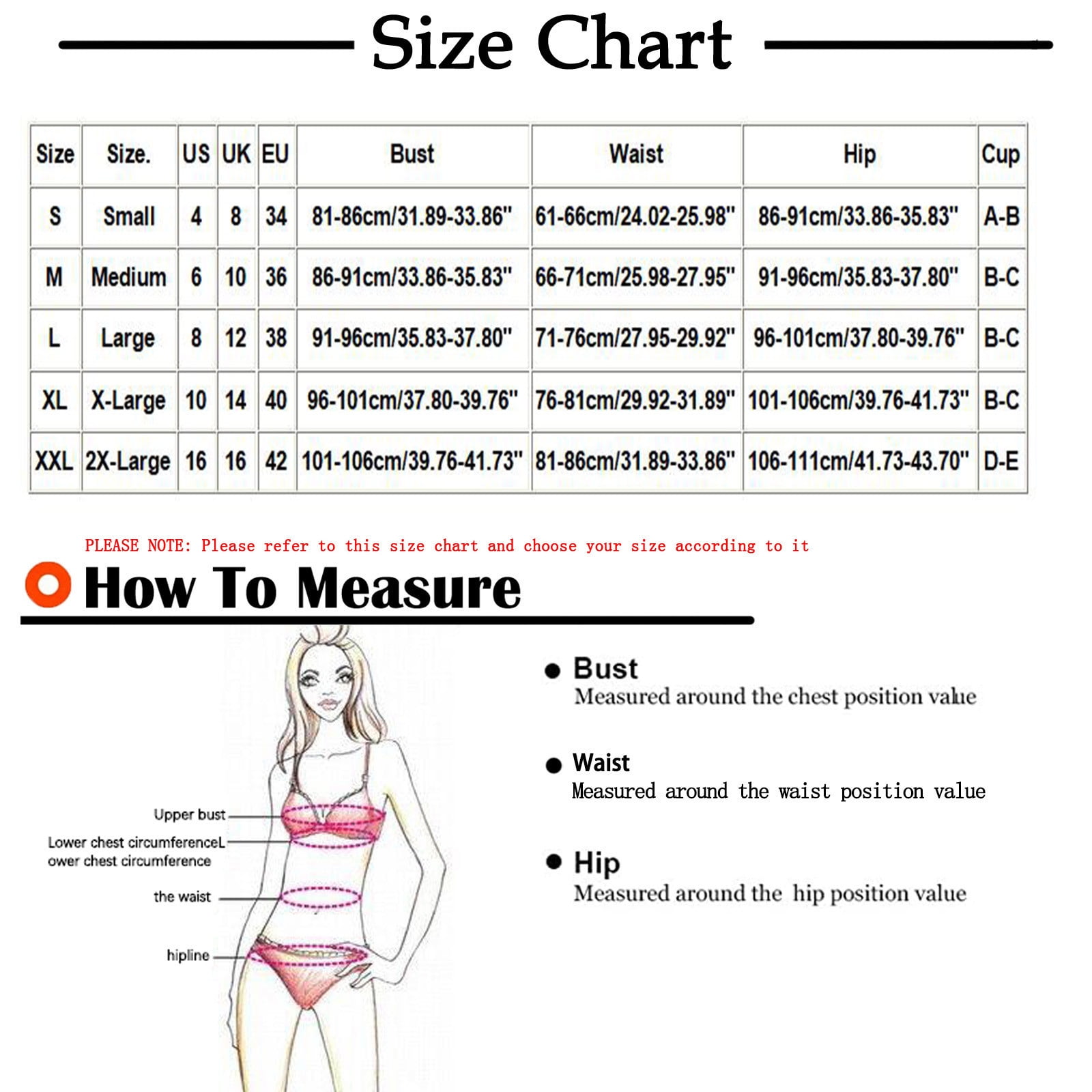 Triangl bikini sales size chart