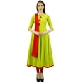 thumbnail image 2 of Atasi Women's Designer Anarkali Green Salwar Suit Ethnic Indian Cotton Dress-26, 2 of 9