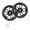 all black, variant on Light Weight Aluminum Alloys Easy Wheel for Folding Bike Nonslip Rubber Enhances Portability