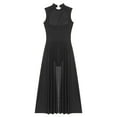thumbnail image 6 of DPOIS Womens Mock Neck Open Back Lyrical Dance Dress Black M, 6 of 7
