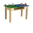 thumbnail image 2 of Time-2-Play Montessori Toddler's Table, Rectangular Blue N Green Lego Blocks Compatible Table With Shelf, 2 of 5