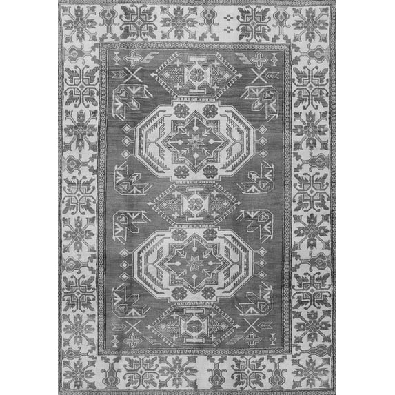 Ahgly Company Indoor Rectangle Persian Gray Traditional Area Rugs, 7' x 10'