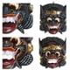 thumbnail image 3 of Asia Tailandia Artesanía de Tallada Facial Decoración de Colgante de Pared Negro Hugo Máscara de madera de Tailandia, 3 of 10