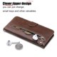 thumbnail image 5 of Estuche de Cuero PU con Cierre para Xiaomi POCO X3 NFC , Funda Protectora con Billetera y Correa, 5 of 6