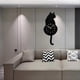 thumbnail image 3 of White-Cat Pendulum Wall Clock,Cat Clock,Cat Clock, 3 of 5
