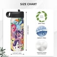 thumbnail image 5 of My Little Pony Insulated Water Bottle with Straw Lid, 18 oz Double Wall Vacuum Stainless Steel Kids Cup, Leak Proof Sports Thermos for Travel Fitness Hiking Outdoors, 5 of 8