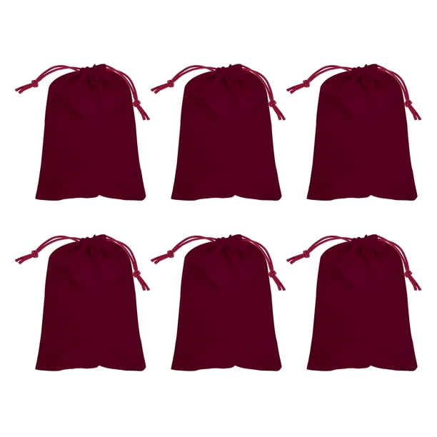 Uxcell 6 Pcs Bolsas de Terciopelo con Cuerda, 10 x 8 Pulgadas Grandes Bolsas de Regalo de Tela de Terciopelo