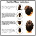 thumbnail image 3 of Magic Hair Bun Maker 4 Pack (2 Small, 2 Large) Foam Sponge Buns Shaper Accessories Strong Flexible Reusable, 3 of 5