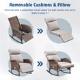 thumbnail image 6 of Gymojoy 2pcs Wicker Outdoor Lounge Chair Patio Zero Gravity Rocking Recliner Chair with Adjustable Backrest & Footrest for Pool Deck, 6 of 9