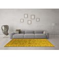 thumbnail image 3 of Ahgly Company Indoor Square Oriental Yellow Industrial Area Rugs, 3' Square, 3 of 4