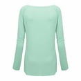 thumbnail image 6 of Elainilye Fashion Women Tops Round Neckline Solid Color Bubble Sleeve Long Sleeved Casual Loose Tops, 6 of 9