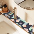 thumbnail image 2 of Yayeee Faucet Mat for Kitchen Sink 30" Diatomite Long Splash Guard Pad, Black Cubes, 2 of 7