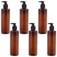 thumbnail image 1 of 6pcs Botellas de loción vacías Dispensadores de gel de limpieza Soporte de desinfectante de plástico Botella de prensa de bomba para el hogar 250ml Marrón + Cabeza de color aleatorio, 1 of 5