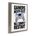 thumbnail image 2 of Stupell Industries Contemporary Simply Restart Gamer Motivation Brown Floating Frame Canvas Art, 18 x 18, by Kim Allen, 2 of 7