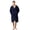 Navy, variant on Adoretex Unisex Faux Fur Fleece Lined Waterproof Swim Parka Change Robe – Ultra-Warm, Lightweight Sport Outerwear for Kids and Adults (PK003) - Navy - AL