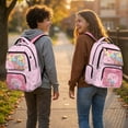 thumbnail image 3 of Jeiento Axolotl Backpack for Girls 17 Inch Lightweight School Bag with 600D Tear Resistant & Padded Tablet Sleeve, Cartoon Bookbag for Elementary Ages 9-12, 3 of 8