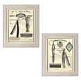 thumbnail image 2 of Gango Home Decor Classic Vintage Barber Shop Salon Prints; Two 11x14in Art Prints in Distressed White Frames, 2 of 6