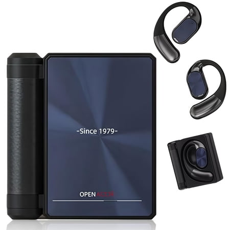 2026 New Headphones Bluetooth with Dual-Fold Design, Bluetooth 6.0 Earbuds, Noise Isolation, IPX5 Waterproof & Sweatproof Open Ear Sport Headphones for Daily Use