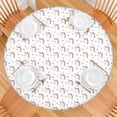 thumbnail image 2 of White Cartoon Unicorn Star Pattern Round Fitted Tablecloth with Elastic Edge,Dining Table Cover Waterproof,Outdoor Round Tablecloth for Camping,Dining,Indoor and Outdoor, 2 of 7