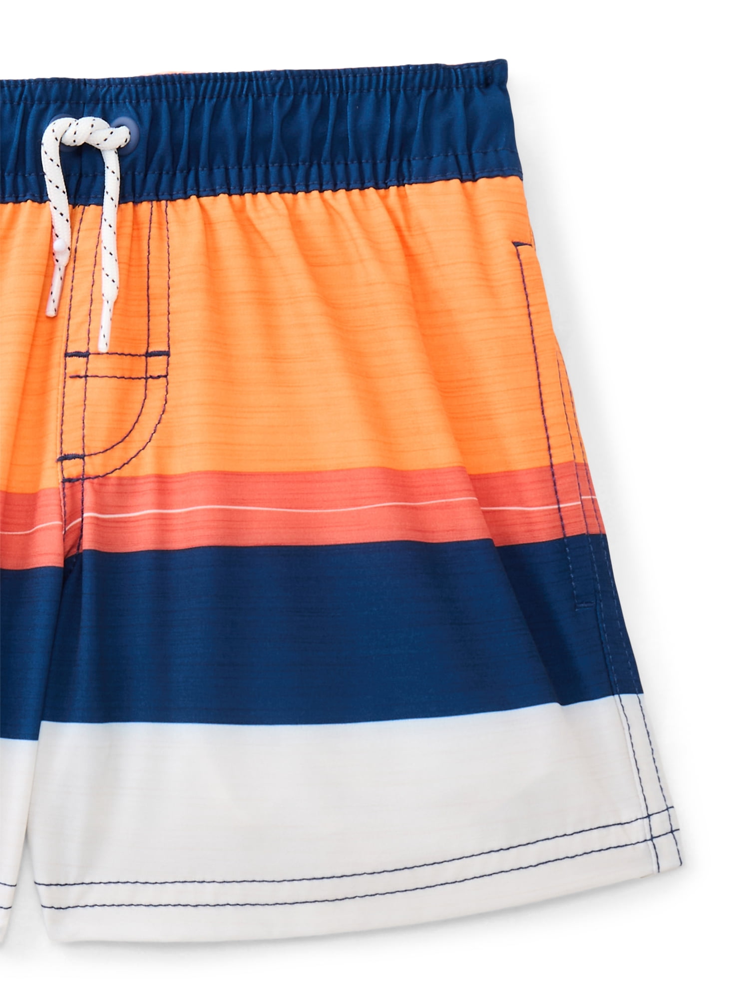 Wonder Nation Boys Quick Dry Stretch Swim Trunks with UPF50, Sizes 4-18 & Husky