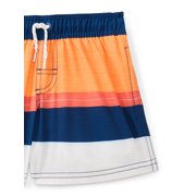 Wonder Nation Boys Quick Dry Stretch Swim Trunks with UPF50, Sizes 4-18 & Husky