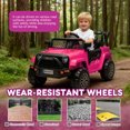 thumbnail image 6 of 12V Kids Ride On Toy, Ride on Truck w/Parent Remote Control, Electric Toddler Ride on Car for Kids w/ Reflective Stickers, Front Anti-Collision Bar Design, LED Headlights, Bluetooth, 3 Speeds(Orange), 6 of 7