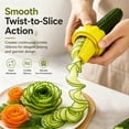 thumbnail image 5 of Spiral Curler Sharpener Crinkle Cutter Stainless Steel Carrot Flower Salad Decorating Maker Peeler for Fruits and Vegetable, Mini Funnel Spiral Slicer with Non- Salient Point, 5 of 7