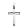 925 Sterling Silver Solid Polished Laser Etched Laser Designed Religious Faith Cross Pendant Necklace Jewelry Gifts for