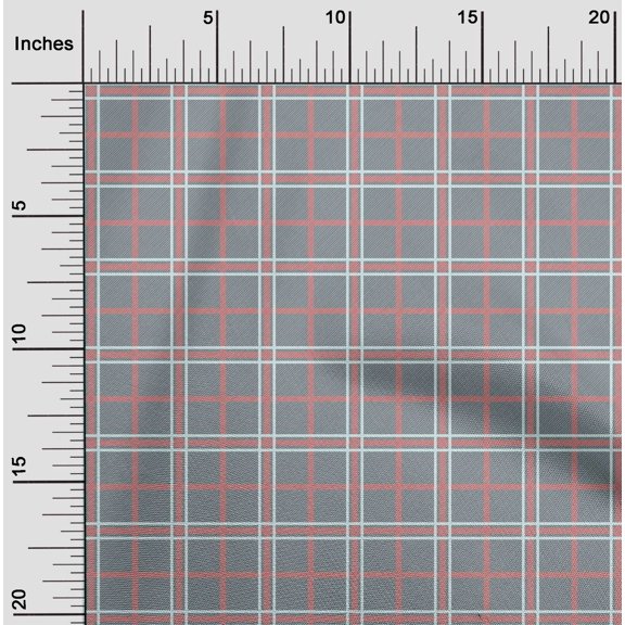 oneOone Georgette Viscose Fabric Tartan Check Print Sewing Fabric BTY 42 Inch Wide