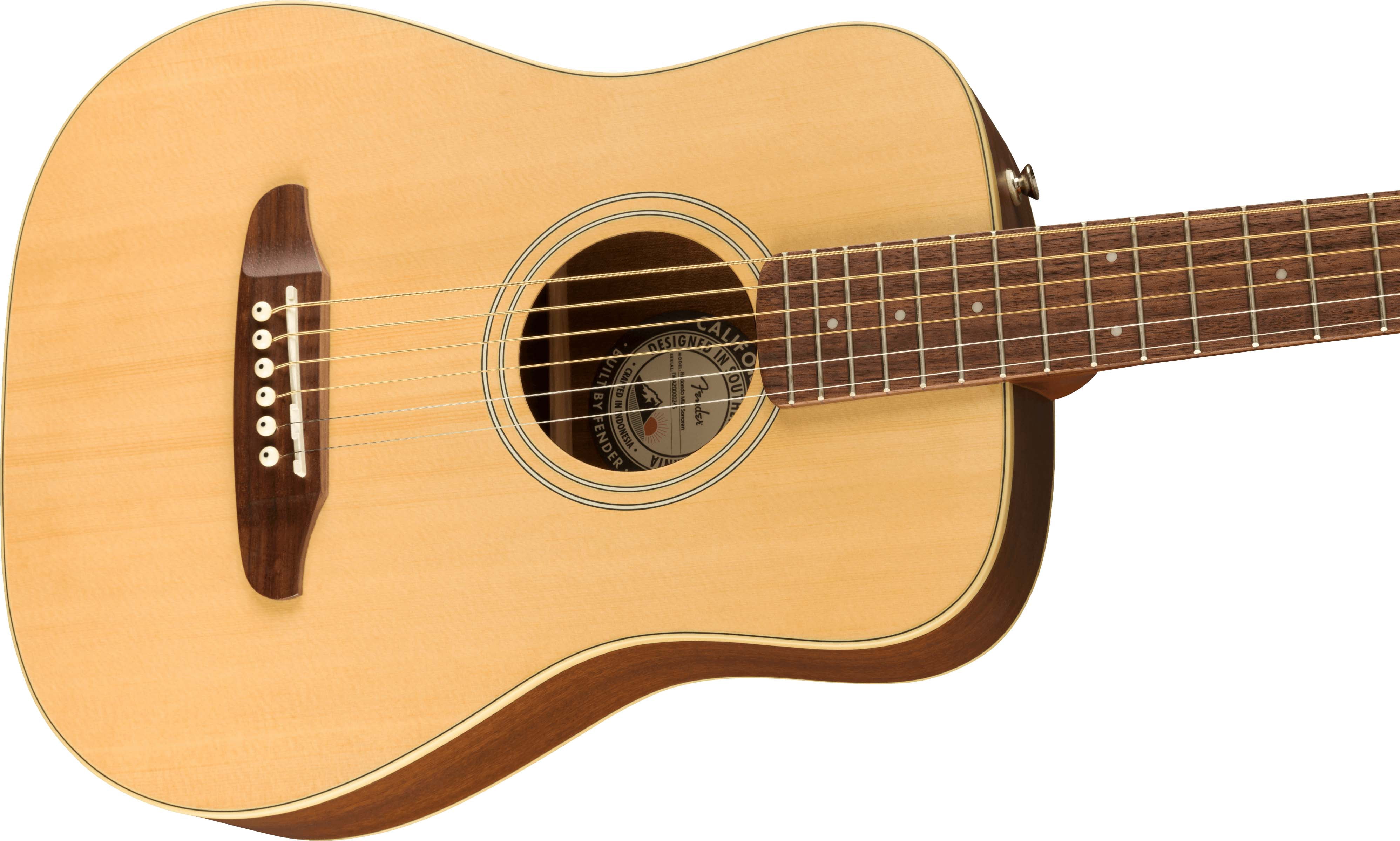 Fender Redondo Mini Acoustic Guitar - Natural w/ Gig Bag