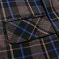 thumbnail image 6 of TFEOQRY Men's Checkered Blazer One Button Long Sleeve Casual Wedding Prom Business Party Suit Jacket Coffee, 6 of 7