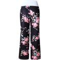 thumbnail image 4 of Women's High Waist Casual Floral Print Drawstring Wide Leg Pants, 4 of 6