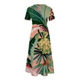thumbnail image 3 of IROINNID Summer Dresses for Women 2024, Plus Size Casual Wedding Guest Maxi Dresses for Women with Short Sleeve and Round Neck Summer Printed Outfits Dress, 3 of 4