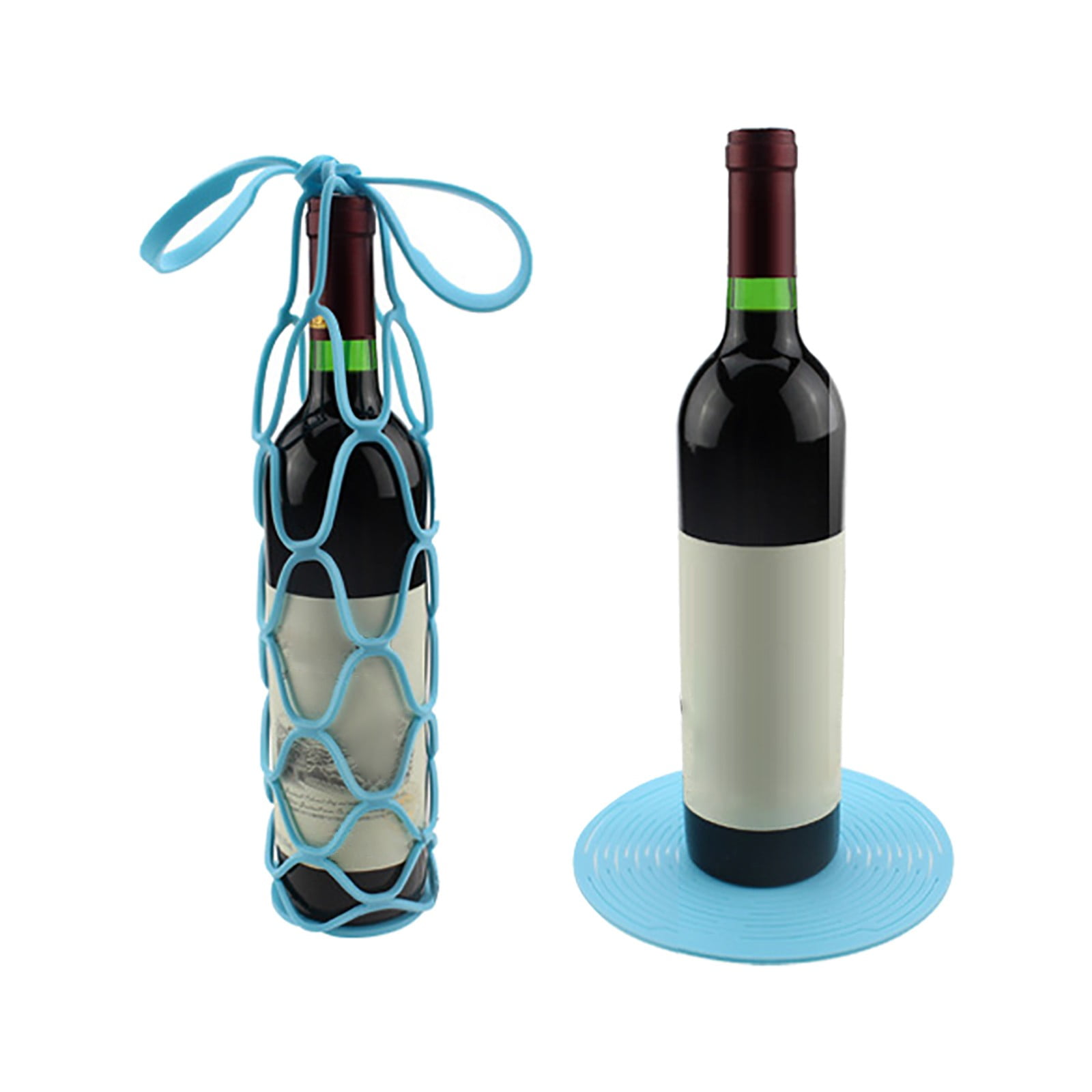 Silicone Wine Bottle Cover Mesh Basket Wine Bag Wine Mat Champagne