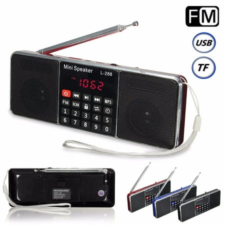 LCD Display Mini Portable Wireless Stereo Super Brass Dual Speaker Radio Music MP3 Player USB Disk Micro S D/TF Outdoor Sports FM Radio AUX Clock
