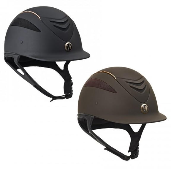 One K Defender Rose Gold Stripe Helmet - M / Brown Matte Rose Gold Stripe / Regular