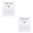 thumbnail image 1 of Sonducket Doce signos del zodiaco constelaciones tema símbolo único amistad collar elegante exquisito colgante oro rosa Capricornio Capricornio 2Conjunto, 1 of 6