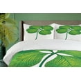 thumbnail image 4 of Ambesonne Clover Duvet Cover Set, Detailed 4 Leaf Shamrock, 2-Calking, Fern Green Yellow Green, 4 of 7