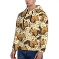 thumbnail image 3 of Wukai Retro Squirrel Print Men Hoodies Fleece Sweatshirts Long Sleeve Sweaters Pullover Fall Outfits Winter Clothes-XX-Large, 3 of 7