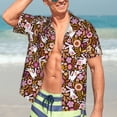 thumbnail image 5 of Picia Flower Bunny Gentle Cotton Regular Fit Short Sleeve Casual Hawaiian Shirt for Men-Small, 5 of 9